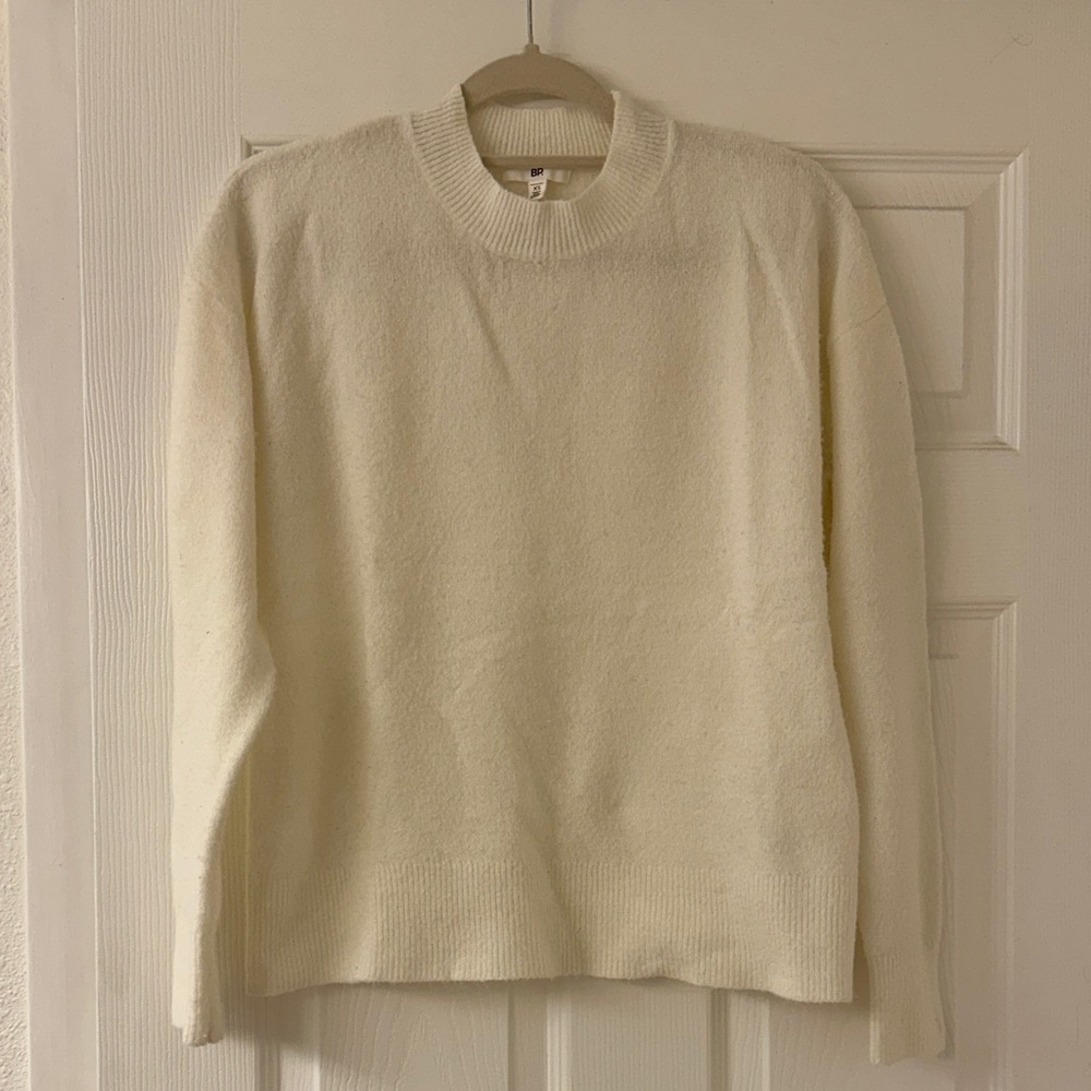 BP Cream white Crew Neck Sweater